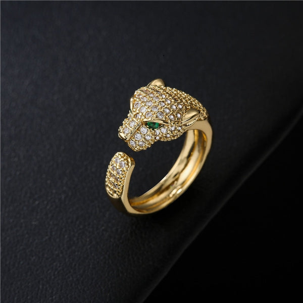 Original Gold leopard shape animal rings for men