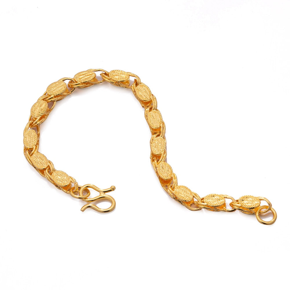 20CM Trendy Gold Color Men Bracelet