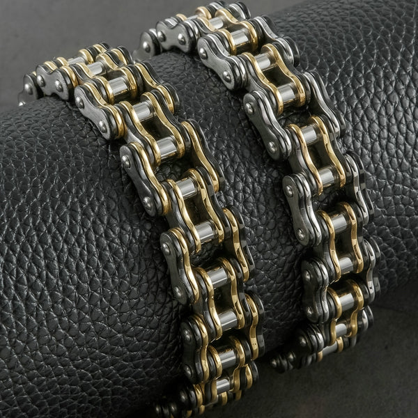 17MM Motorcycle Chain Man Bracelet In Stainless Steel Men's Hand Bracelets