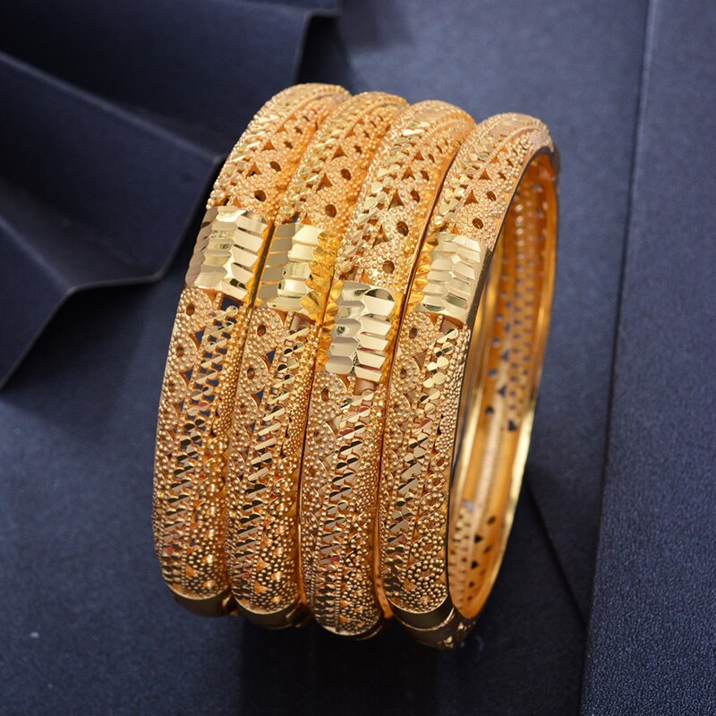 24K Dubai Bangles Ethiopia gold color Bangles For women