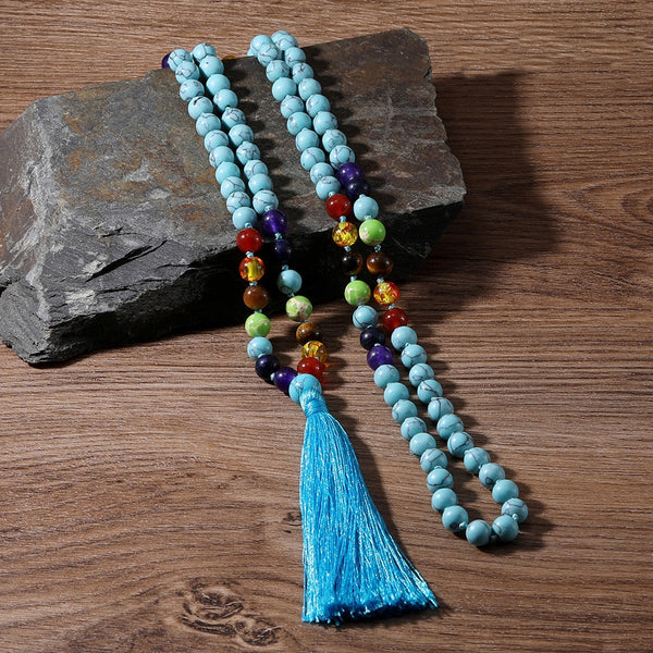 108 Beaded Hand Knotted Necklace Japa Mala Meditation Yoga Prayer Jewelry