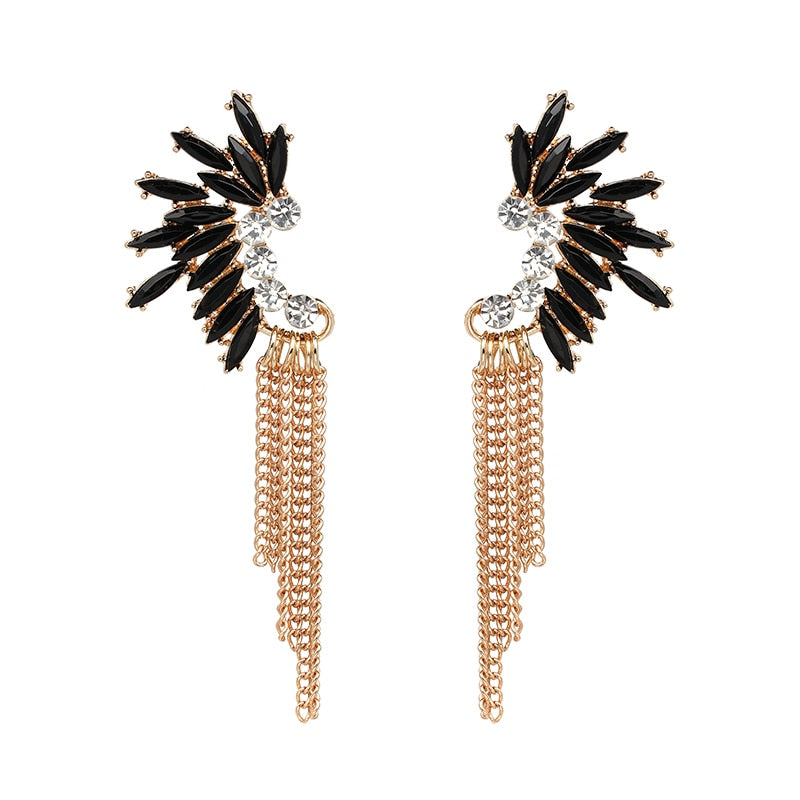 New Tassel Rhinestone Dangle Earrings for Women