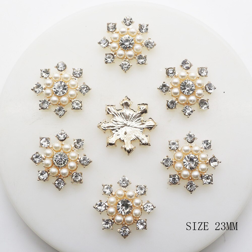 Metal Buttons 10Pcs/Lot 23MM Alloy Button Diy Gold Buttons Wedding Decoration Accessory