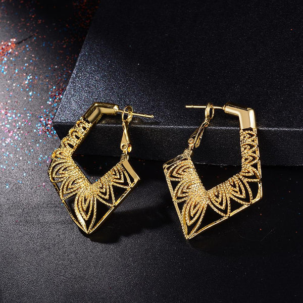 Africa Earrings for Women Gold Color Stud Earrings Girl