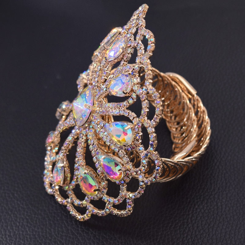 Women Men Armband Armlet Crystal glass strass for party Stretch bracelet