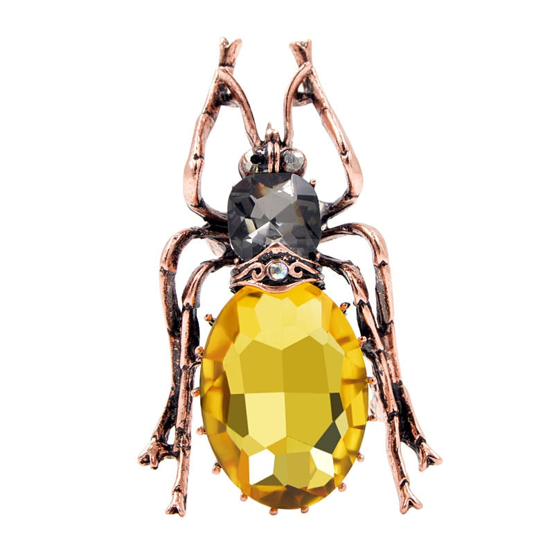 3 Colors Available Crystal Large Beetle Brooches for Women