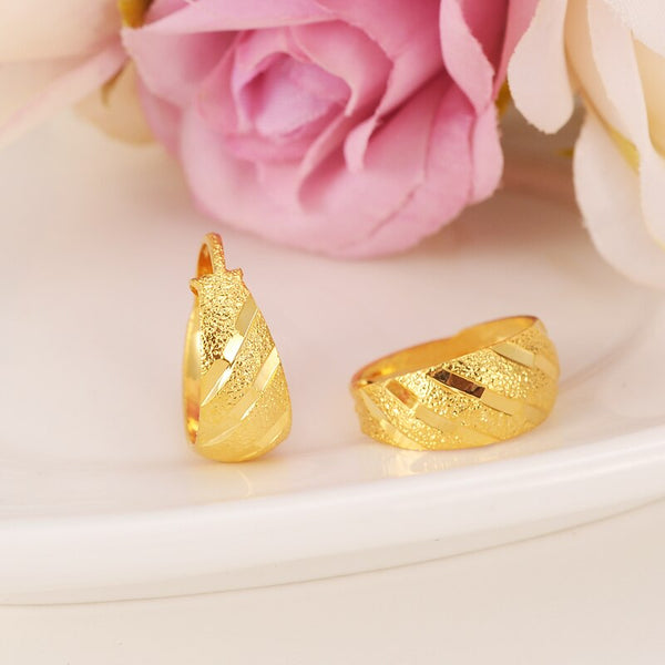 24k 1 pairs Gold earrings women gold plate arab earring/Middle Eastern