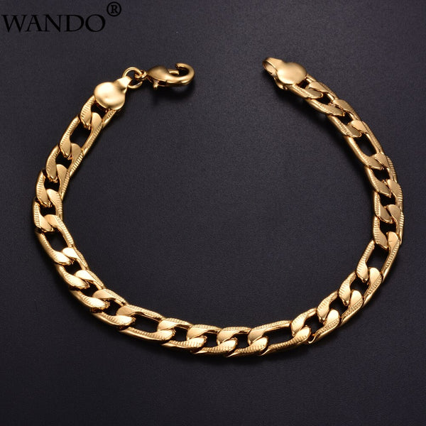 Ethiopian jewelry 9MM Gold color Gold Color copper Couple Bracelet For Men Women