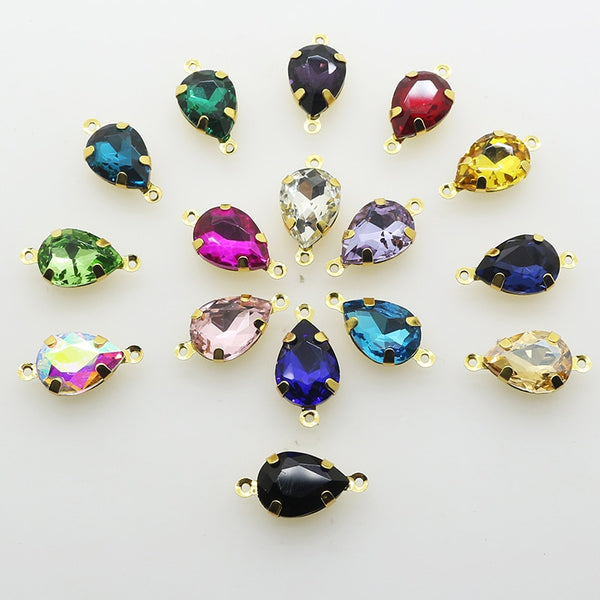 20pcs/set Colorful Rhinestone Buttons Crystal for Bouquet Earring Metal Brooch DIY