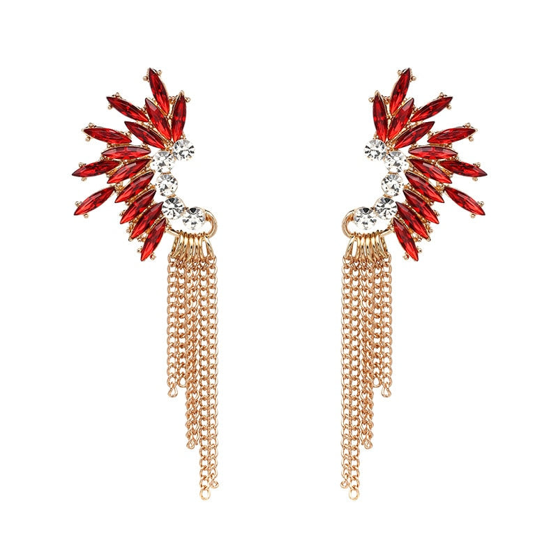 New Tassel Rhinestone Dangle Earrings for Women