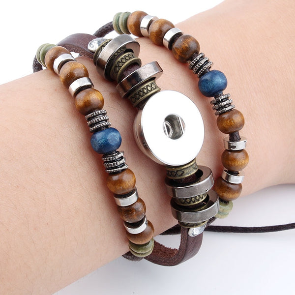 Bracelets Bangles Newest Design Vintage Style Beads Leather Bracelet