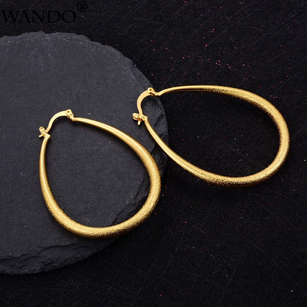 Fashion Hoop Earring Gold Color Simple round Women Girl Bridal wedding Earrings Gifts