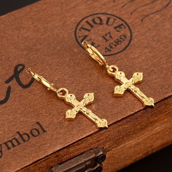 24k high quality Fashion 24k Gold Filled Women Drop Earring Dangle Earring