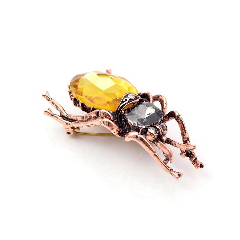 3 Colors Available Crystal Large Beetle Brooches for Women