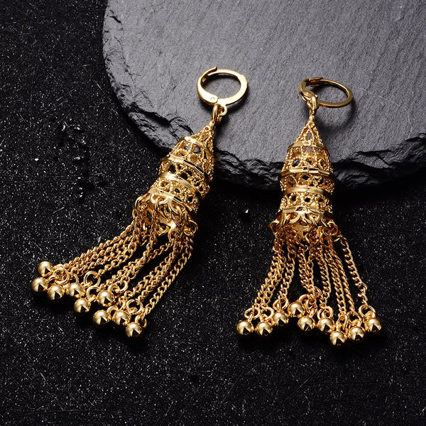 Ethnic Indian Birdcage Earring Women Antique Gold Color Egypt Drop Earring