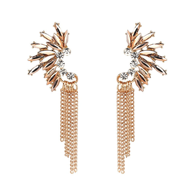 New Tassel Rhinestone Dangle Earrings for Women