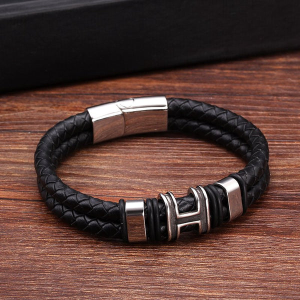 Luxury Brand Men Women Genuine Leather Charm Bracelets