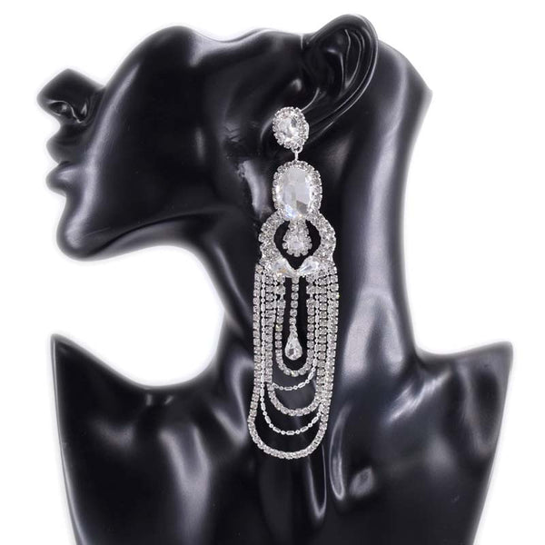 Luxury long crystal women crystal Earrings