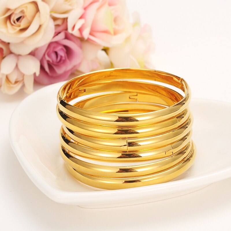 24k openable  Newest Duba india  Gold  Bangles Women