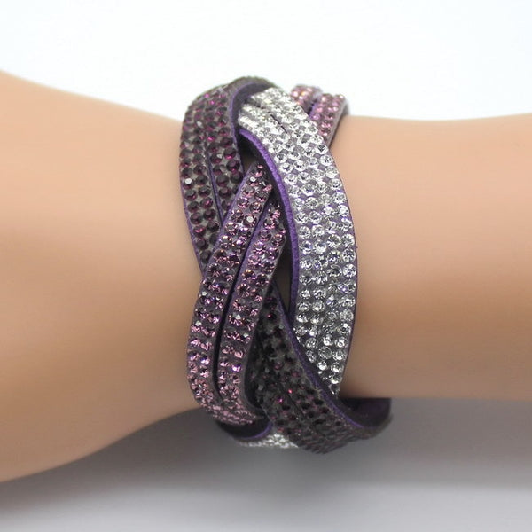 Classic Female Leather Bracelet Bangles