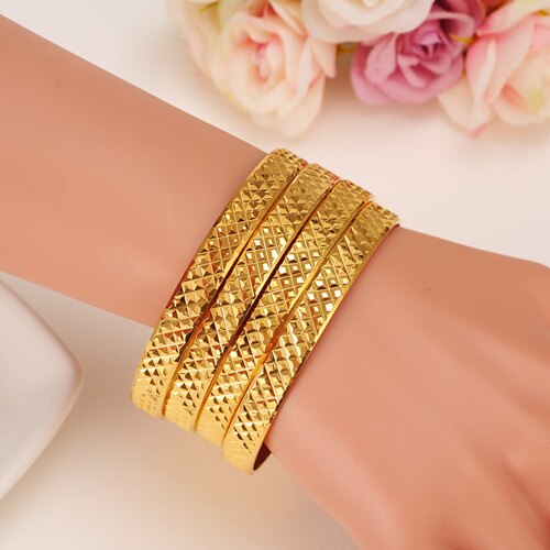 24k 2.6 inches diameter Dubai Gold Jewelry 1PC Bangles