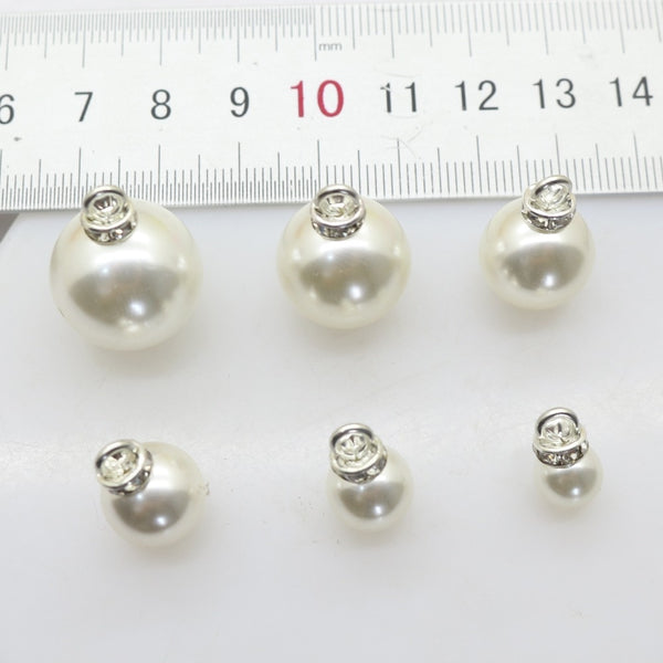 New 20pcs/lot Shank Pearl Buttons For Clothing Diy Shirt Accessories Bra Button