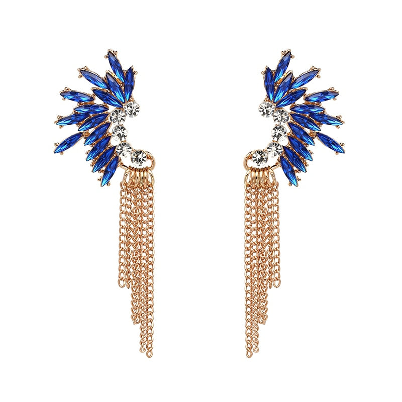 New Tassel Rhinestone Dangle Earrings for Women