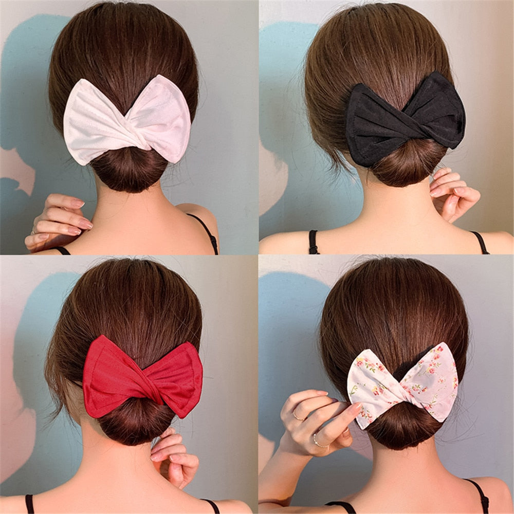 1PC Multicolor Deft Bun Print Headband Hairpin