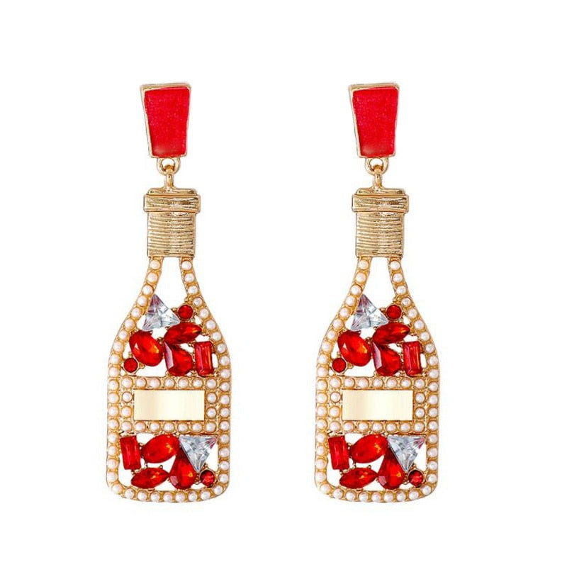 Oorbellen Statement For Women Earrings Drop Wine Glass Pendant Earrings