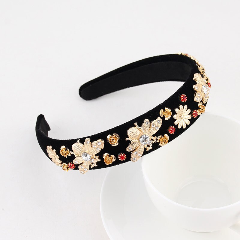 Luxury Baroque Rhinestone Headbands Hair Hoops