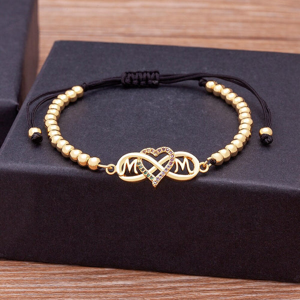 Fashion Sweet Elegant Gold Heart Shape Beads Handmade Bracelet