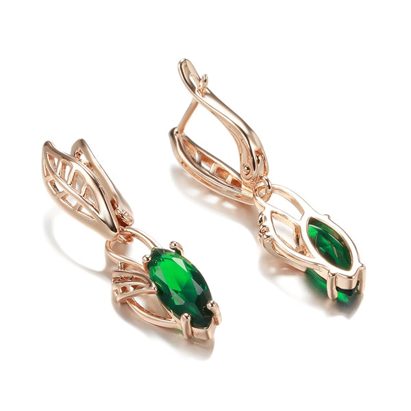 New Leaf Elegant Long Drop Earrings For Women