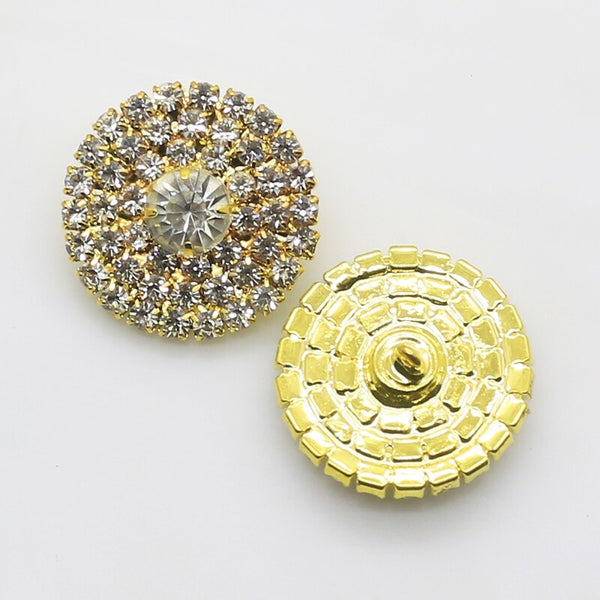 New 5pcs/lot 25mm Rhinestone Buttons Shank Decoration