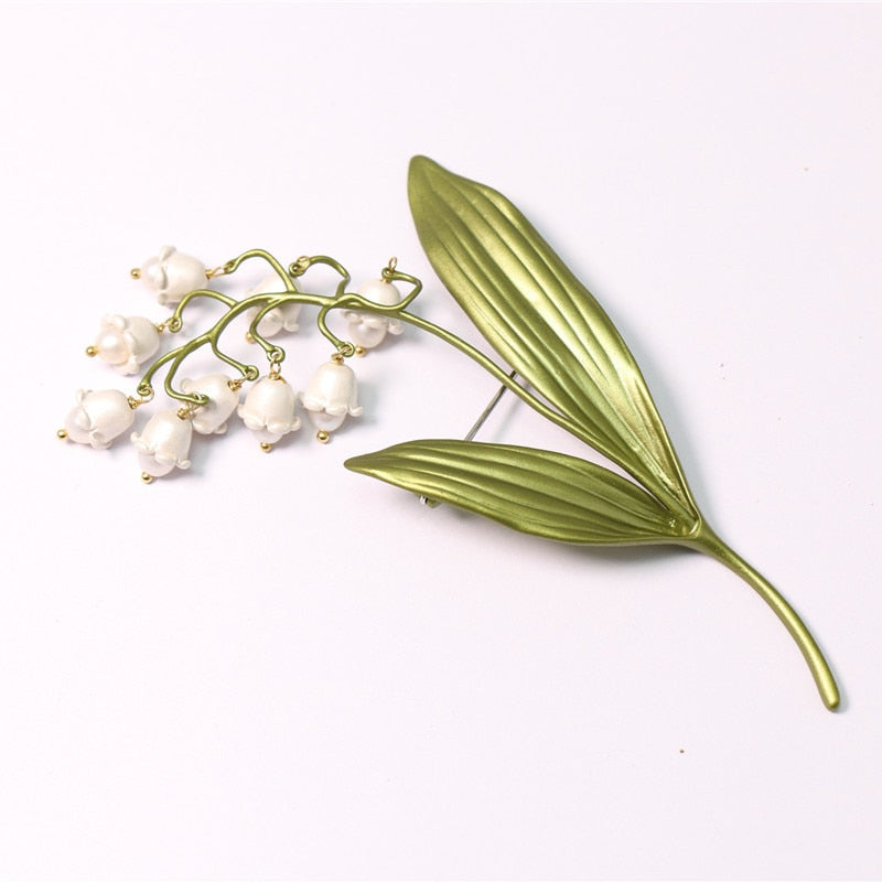 Luxury Brand Design Lily Of The Valley Flower Corsage Brooch