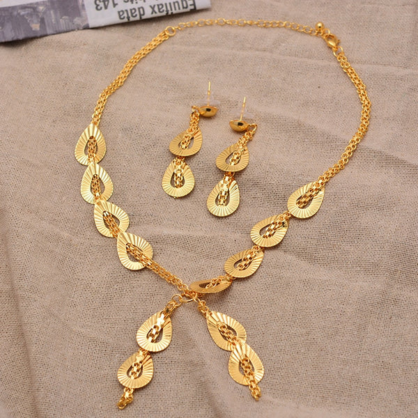 Ethiopian Dubai Fashion African Dubai Gold Jewelry Women African Set