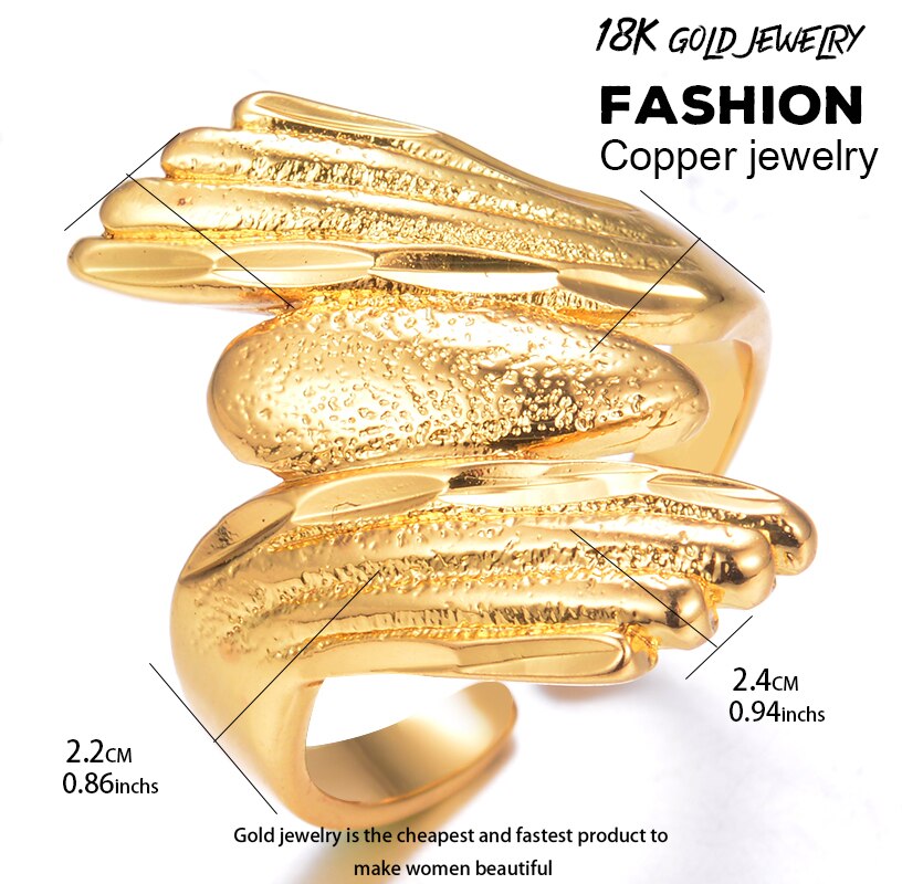 gold color retro men women frosted rings