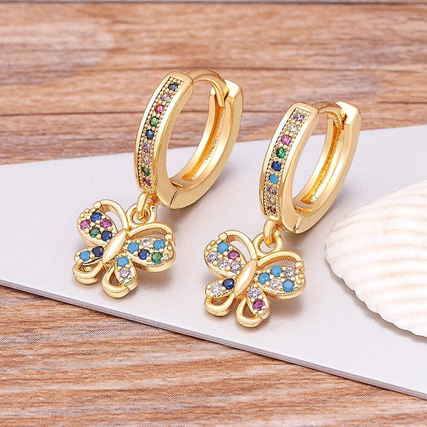 New Design Hot Sale Fashion Jewelry Premium Luxury Crystal Butterfly Earrings