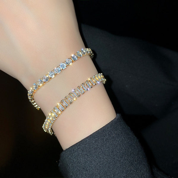 Geometric Zircon Crystal Bracelet For Women Rhinestonel Bracelets