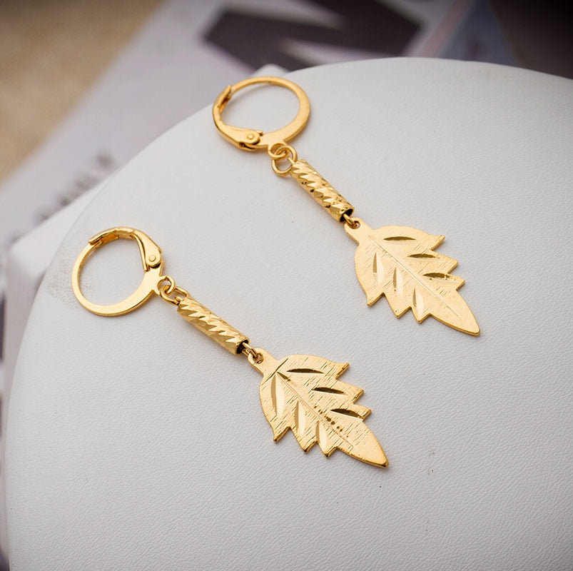 24k Earrings Girls Dubai Gold Turkish Egyptian Algeria Indian Moroccan Saudi Gold Earrings