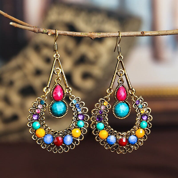 Bohemian Water Drop Vintage Earrings for Women