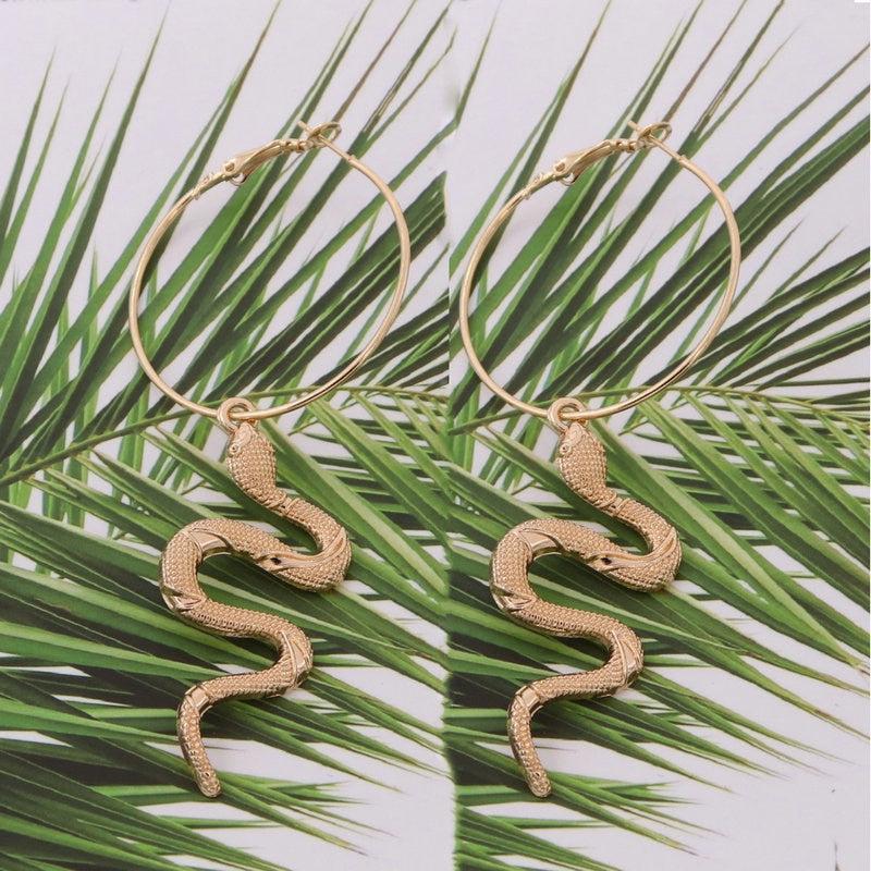 Oorbellen Zinc Alloy Statement Snake Shape Earrings For Women