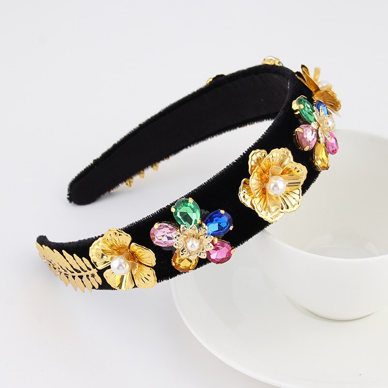 Luxury Baroque Rhinestone Headbands Hair Hoops