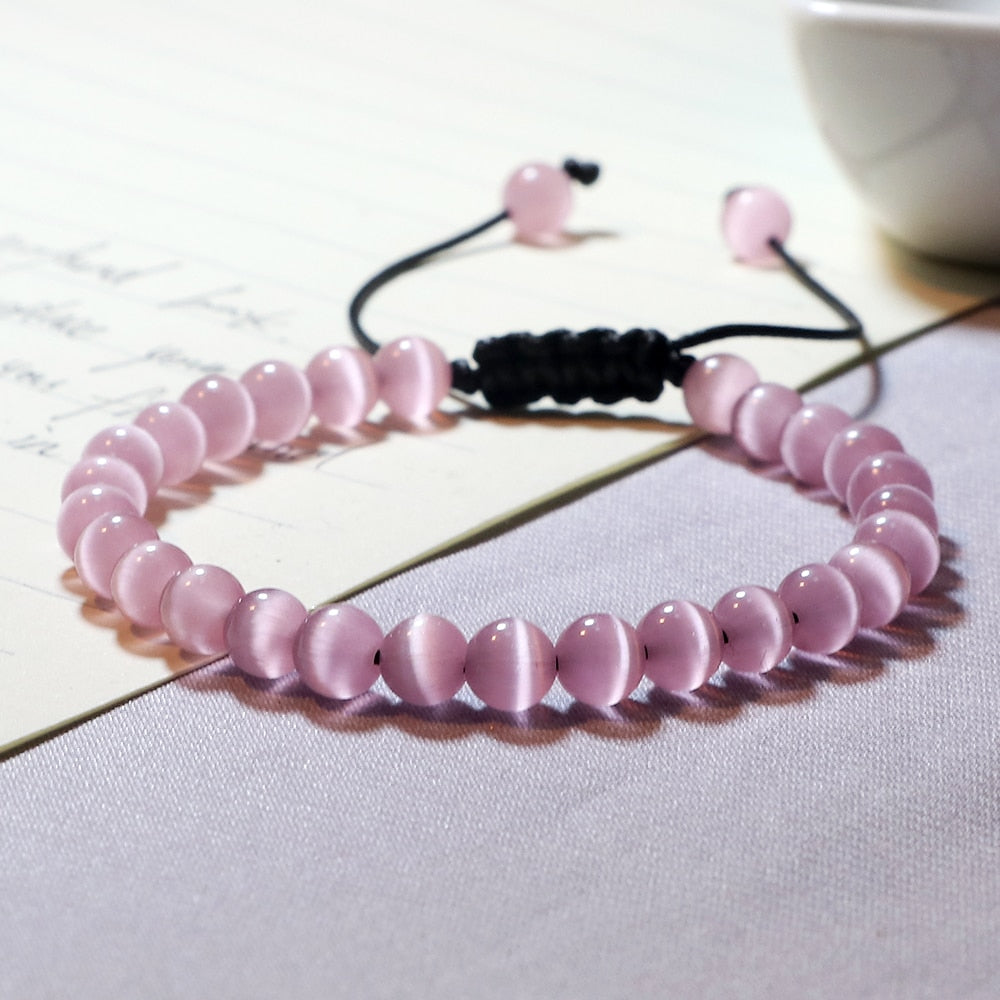 Trendy Simple Women Natural Cat Eyes Beads Bracelets