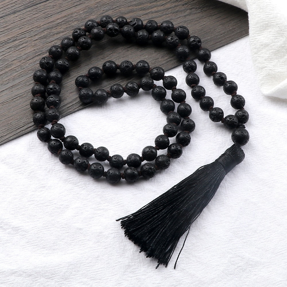 New 8mm Shiny Black Onyx Stone Beads Necklace Men Beads