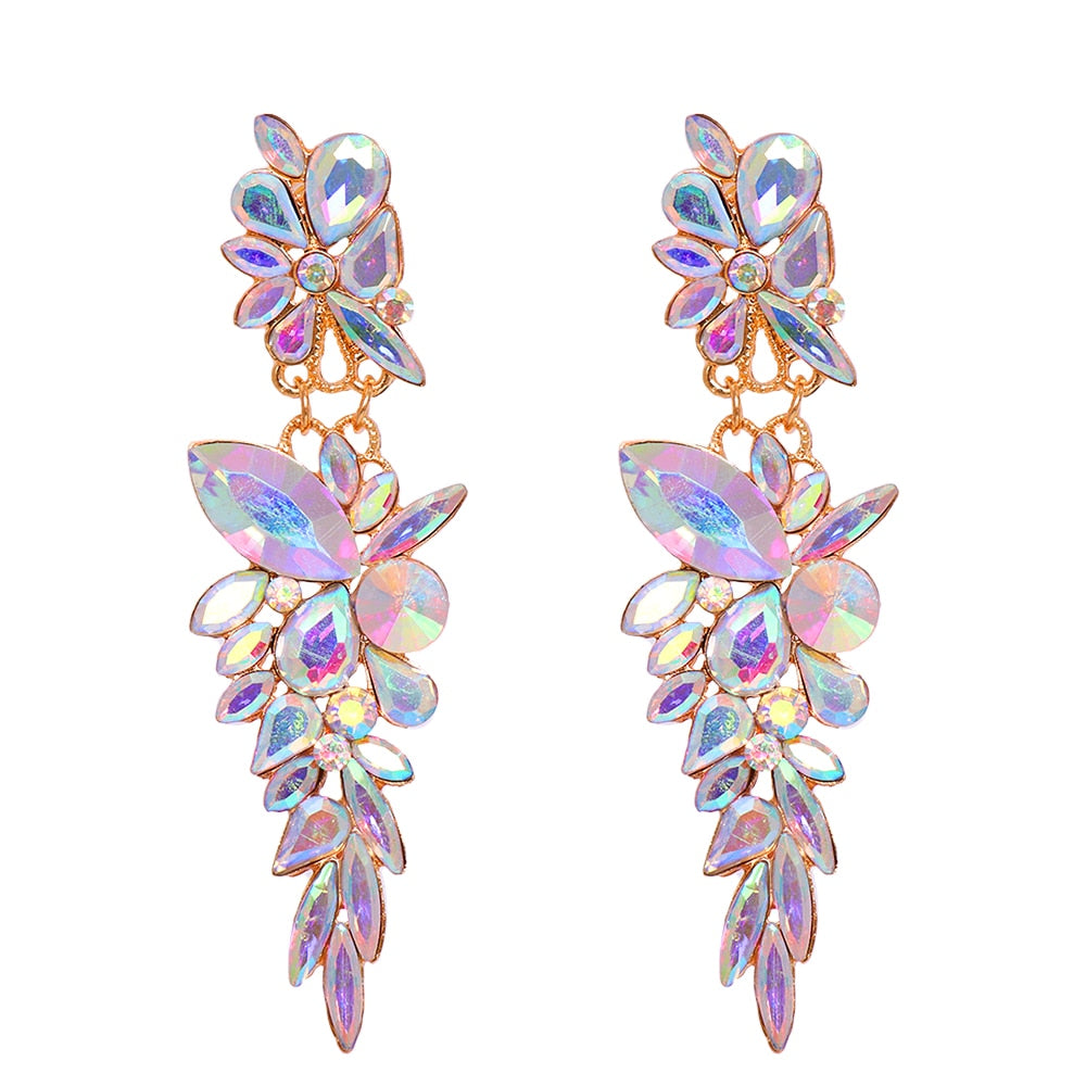 New Colorful Rhinestone Earrings High Quality Crystal Drop Earring