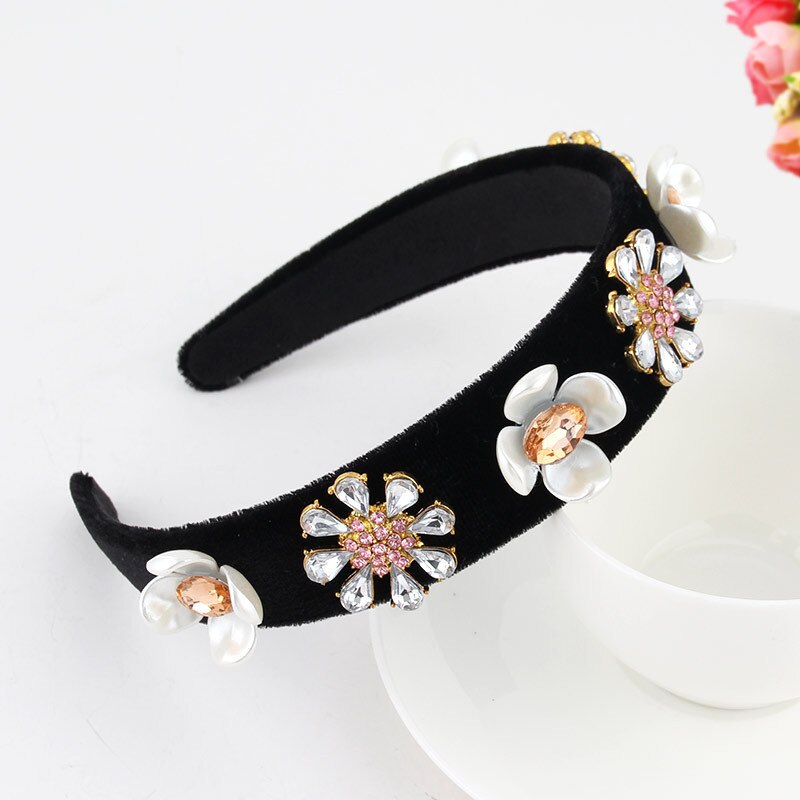 Luxury Baroque Rhinestone Headbands Hair Hoops