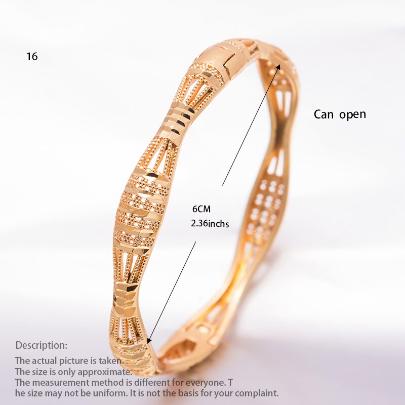 24K Dubai Bracelets Bangles women Girl