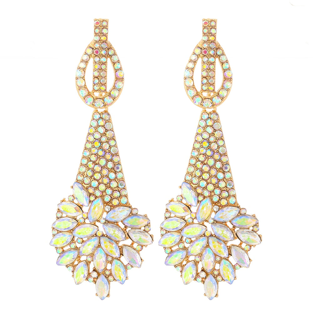 New Arrival Vintage Hollow Crystal Drop Earrings