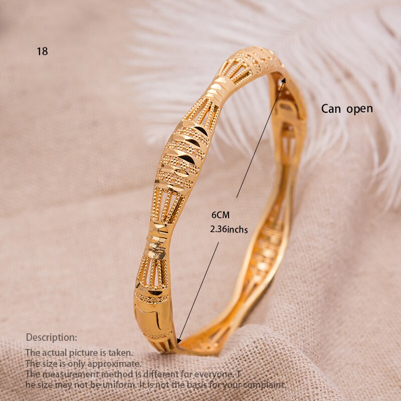 24K Dubai Bracelets Bangles women Girl