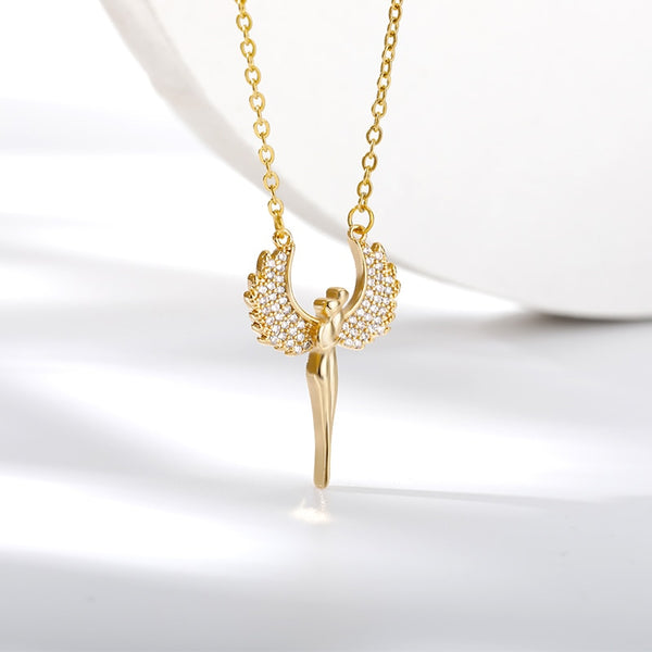 Angel Wings Necklace Gothic Angel Fairy Pendant Couple Necklaces For Women